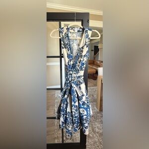 Christian Lacroix - Floral Blue and White Dress